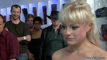 Play Blonde is rough public banged