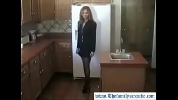 Play HotWifeRio in stockings taking off her clothes for her son before going to work