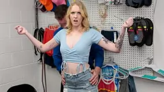 Play Security Officer Catches Teen Thief Marilyn Johnson for a Hardcore Pussy Search