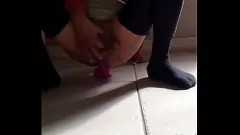 Play Latina Shemale Masturbates and Swallows Cum