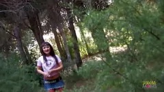 Play Mature Model in Red Fishnets Gets Fucked Outdoors After Blowjob