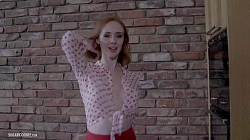 Play Natural redhead with big boobs gets a creampie in the kitchen