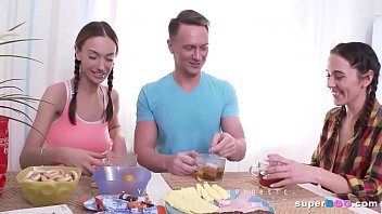 Play Two Russian schoolgirls get fucked in a threesome